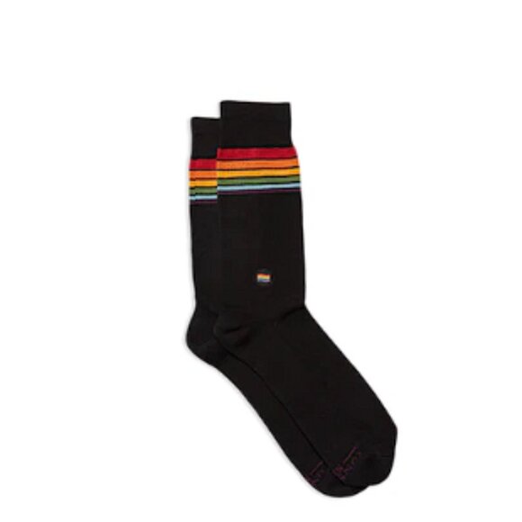 CONSCIOUS STEP Socks that Save LGBTQ Lives Size S (M4-8/W5-9) In Rainbow Stripe - Picture 1 of 5